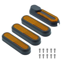 eWHEEL ΣΕΤ ΠΛΑΙΝΑ ΚΑΠΑΚΙΑ ΤΡΟΧΩΝ XIAOMI Mi3 LITE ΜΕ ΑΝΤΑΝΑΚΛΑΣΤΙΚΑ ΚΑΙ ΒΙΔΕΣ BLACK/YELLOW CMM954