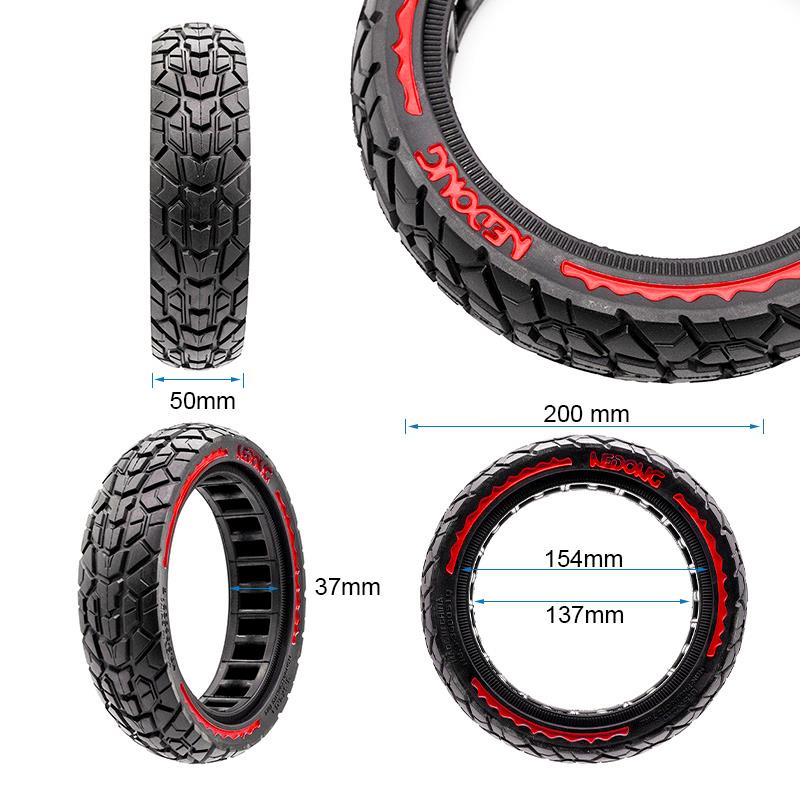 eWHEEL (NEDONG) ΕΛΑΣΤΙΚΟ SOLID ULTRALIGHT (ΣΥΜΠΑΓΕΣ) 8.5X2-6.1/B34 BLACK/RED ΓΙΑ ΗΛΕΚΤΡΙΚΑ ΠΑΤΙΝΙΑ EWM168 - Image 2