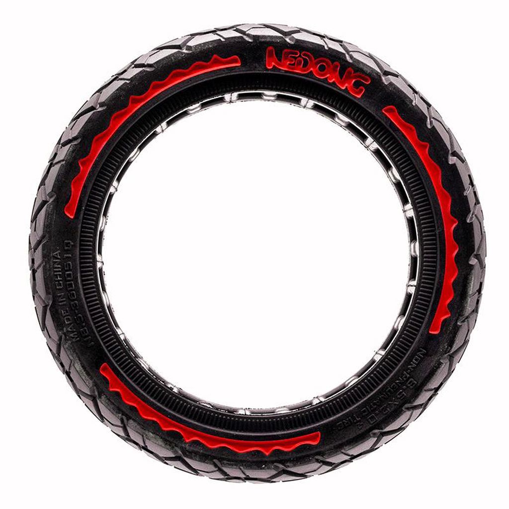 eWHEEL (NEDONG) ΕΛΑΣΤΙΚΟ SOLID ULTRALIGHT (ΣΥΜΠΑΓΕΣ) 8.5X2-6.1/B34 BLACK/RED ΓΙΑ ΗΛΕΚΤΡΙΚΑ ΠΑΤΙΝΙΑ EWM168 - Image 4