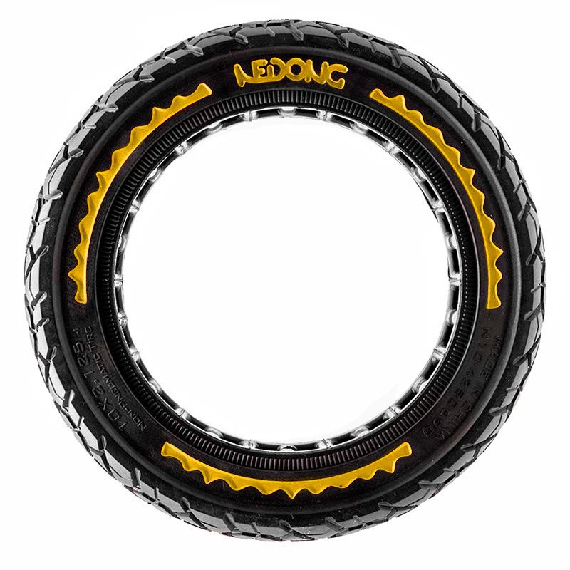 eWheel (NEDONG) ΕΛΑΣΤΙΚΟ SOLID (ΣΥΜΠΑΓΕΣ) 10X2.125-6.5 ΓΙΑ ΗΛΕΚΤΡΙΚΑ ΠΑΤΙΝΙΑ BLACK/YELLOW EWM169 - Image 4