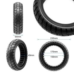 Alternative view of eWHEEL ΕΛΑΣΤΙΚΟ SOLID (ΣΥΜΠΑΓΕΣ) 60/70-7 (10X2.5) ΓΙΑ ΗΛΕΚΤΡΙΚΑ ΠΑΤΙΝΙΑ XIAOMI BLACK LINE
