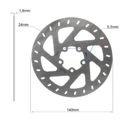 Alternative view of eWHEEL ΔΙΣΚΟΠΛΑΚΑ ΓΙΑ ΗΛΕΚΤΡΙΚΑ ΠΑΤΙΝΙΑ XIAOMI Mi4 (140mm) 5 ΒΙΔΕΣ EWM623