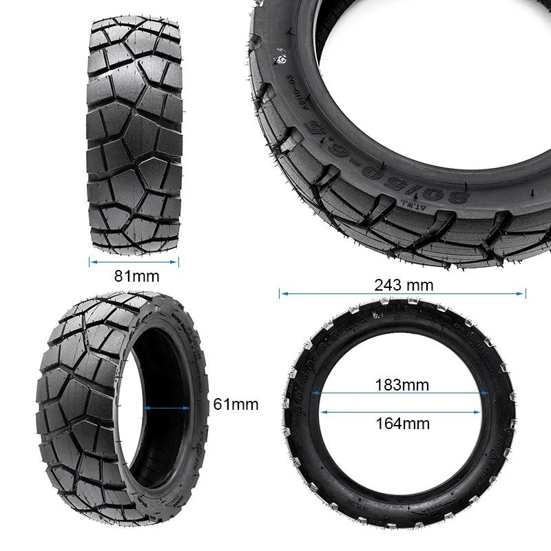 eWHEEL (AOXIN) ΕΛΑΣΤΙΚΟ TUBELESS 80/50-6.5 ΓΙΑ ΗΛΕΚΤΡΙΚΑ ΠΑΤΙΝΙΑ EWM648 - Image 2