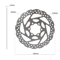 Alternative view of eWHEEL ΔΙΣΚΟΠΛΑΚΑ EWD003 ΓΙΑ ΗΛΕΚΤΡΙΚΑ ΠΑΤΙΝΙΑ/ΠΟΔΗΛΑΤΑ (140mm) 6 ΒΙΔΕΣ EWM684