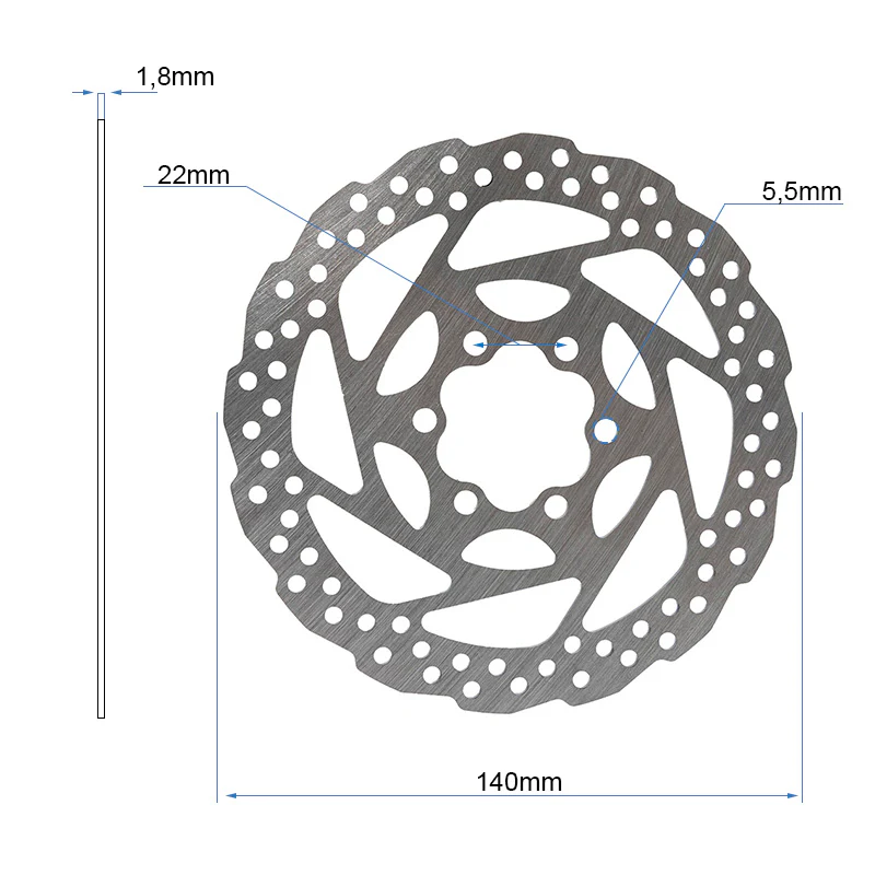 eWHEEL ΔΙΣΚΟΠΛΑΚΑ EWD003 ΓΙΑ ΗΛΕΚΤΡΙΚΑ ΠΑΤΙΝΙΑ/ΠΟΔΗΛΑΤΑ (140mm) 6 ΒΙΔΕΣ EWM684 - Image 2