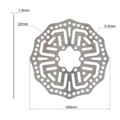 Alternative view of eWHEEL ΔΙΣΚΟΠΛΑΚΑ EWD004 ΓΙΑ ΗΛΕΚΤΡΙΚΑ ΠΑΤΙΝΙΑ KUKIRIN G2 PRO (140mm) 6 ΒΙΔΕΣ EWM700