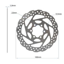 Alternative view of eWHEEL ΔΙΣΚΟΠΛΑΚΑ EWD003 ΓΙΑ ΗΛΕΚΤΡΙΚΑ ΠΑΤΙΝΙΑ/ΠΟΔΗΛΑΤΑ (160mm) 6 ΒΙΔΕΣ EWM728