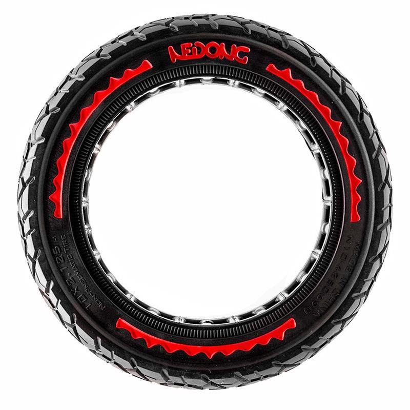 eWheel (NEDONG) ΕΛΑΣΤΙΚΟ SOLID (ΣΥΜΠΑΓΕΣ) 10X2.125-6.5 ΓΙΑ ΗΛΕΚΤΡΙΚΑ ΠΑΤΙΝΙΑ BLACK/RED EWM971 - Image 3