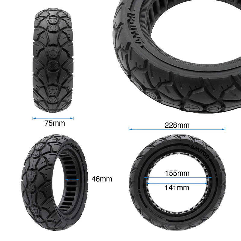 eWHEEL (AMITOR) ΕΛΑΣΤΙΚΟ SOLID 10X3-6 80/65-6 (255X80)ΣΥΜΠΑΓΕΣ ΓΙΑ ΗΛΕΚΤΡΙΚΑ ΠΑΤΙΝΙΑ EWF677 - Image 2