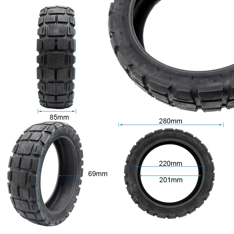 eWHEEL 12X3.00 SOLID TUBELESS ΕΛΑΣΤΙΚΟ ΓΙΑ XIAOMI Mi6 ULTRA EWF680 - Image 2