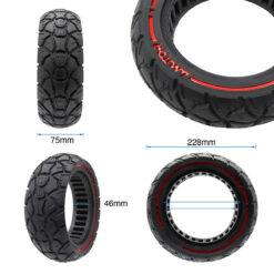 Alternative view of eWHEEL (AMITOR) ΕΛΑΣΤΙΚΟ SOLID 10X3-6 80/65-6 (255X80)ΣΥΜΠΑΓΕΣ ΓΙΑ ΗΛΕΚΤΡΙΚΑ ΠΑΤΙΝΙΑ BLACK/RED EWF898