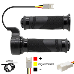 eWHEEL ΓΚΑΖΙ ΓΙΑ E-SCOOTER/E-BIKE ΒΙΣΜΑ JST CONNECTOR BLACK EWF923