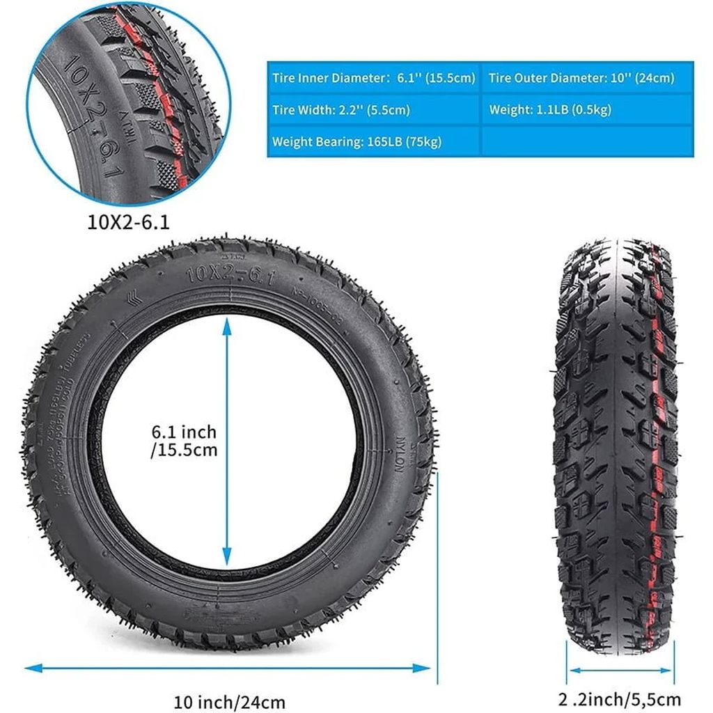XUANCHENG ΕΛΑΣΤΙΚΟ 10X2-6.1 TUBELESS ΓΙΑ ΗΛΕΚΤΡΙΚΑ ΠΑΤΙΝΙΑ HT040 4PR - Image 2