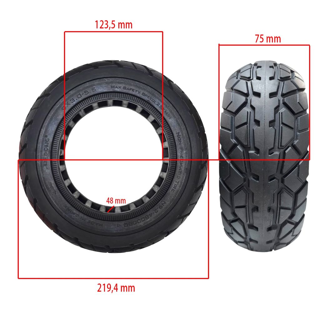 NEDONG 9X3-5.5 ΕΛΑΣΤΙΚΟ SOLID ΓΙΑ KUKIRIN G2 PRO E-SCOOTER - Image 2