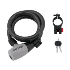FORCE RON ΚΛΕΙΔΑΡΙΑ ΠΟΔΗΛΑΤΟΥ ΣΠΙΡΑΛ 185cm X 80mm ΜΑΥΡΗ 49128
