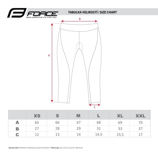 FORCE F ΓΥΝΑΙΚΕΙΟ ΠΟΔΗΛΑΤΙΚΟ ΣΟΡΤΣΑΚΙ 3/4 ΜΕ PAD ΜΑΥΡΟ 900246-L - Image 5