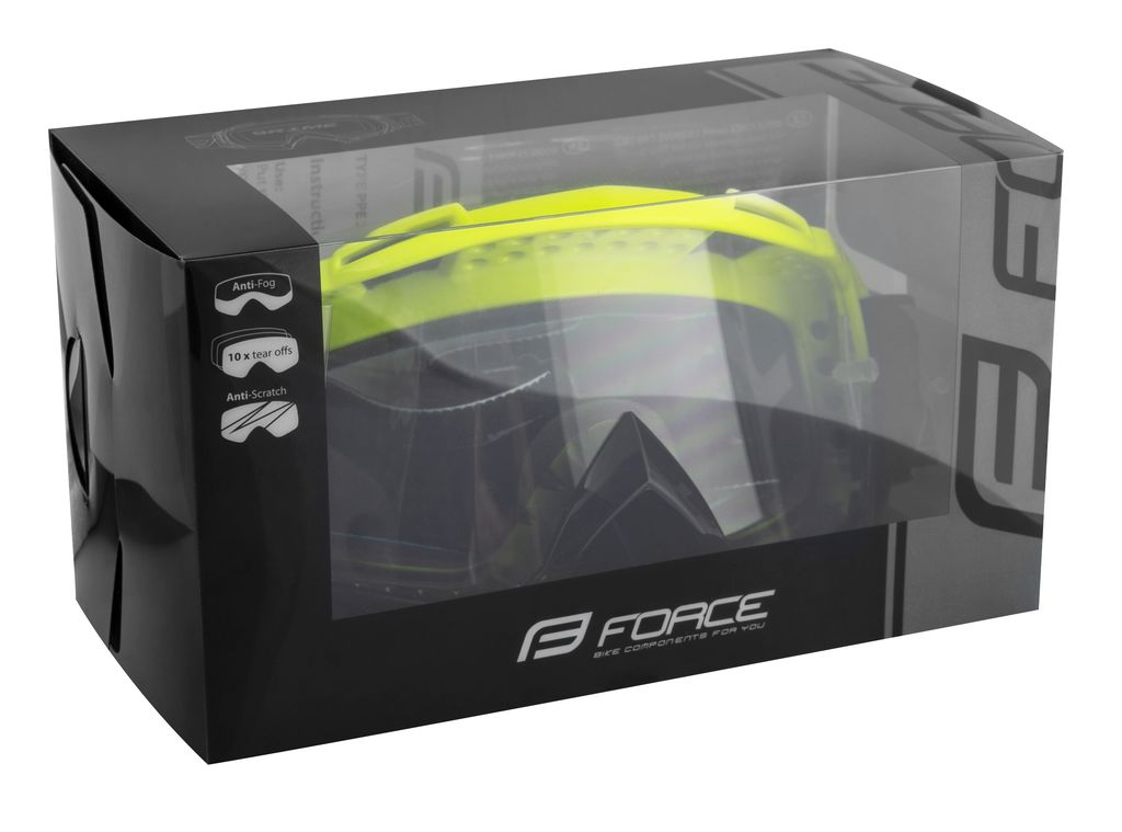 FORCE GRIME ΜΑΣΚΑ DOWNHILL ΜΕ ΠΟΛΥΚΑΡΜΠΟΝΙΚΟΥΣ ΦΑΚΟΥΣ ΜΑΥΡΟ-ΚΙΤΡΙΝΟ 90893 - Image 5