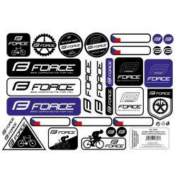 FORCE ΑΥΤΟΚΟΛΛΗΤΑ ΠΟΔΗΛΑΤΟΥ ΣΕΤ 30 ΤΕΜΑΧΙΩΝ 22X15cm 16413