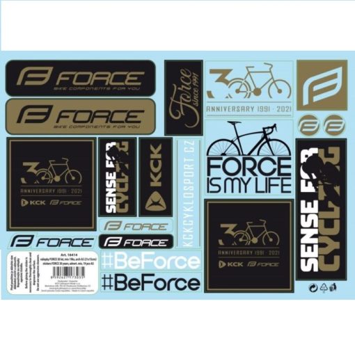 FORCE 30 YEARS ΑΥΤΟΚΟΛΛΗΤΑ ΠΟΔΗΛΑΤΟΥ ΣΕΤ 19 ΤΕΜΑΧΙΩΝ 21X15cm 16414