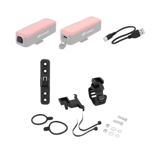 FORCE ALARM 300 LUMEN USB ΦΑΝΑΡΙ ΠΟΔΗΛΑΤΟΥ ΟΠΙΣΘΙΟ ΜΕ ΦΛΑΣ ΚΑΙ ΚΟΡΝΑ 45376 - Image 3