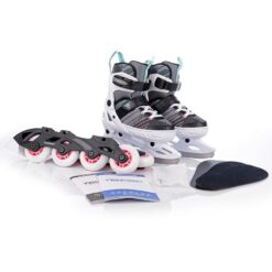 Alternative view of TEMPISH SYSTENT DUO ROLLER SKATES/ΠΑΓΟΠΕΔΙΛΑ ΑΥΞΟΜΕΙΟΥΜΕΝΑ IN-LINE (No 33-36) BLACK/WHITE