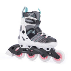 TEMPISH SYSTENT DUO ROLLER SKATES/ΠΑΓΟΠΕΔΙΛΑ ΑΥΞΟΜΕΙΟΥΜΕΝΑ IN-LINE (No 33-36) BLACK/WHITE - Image 4