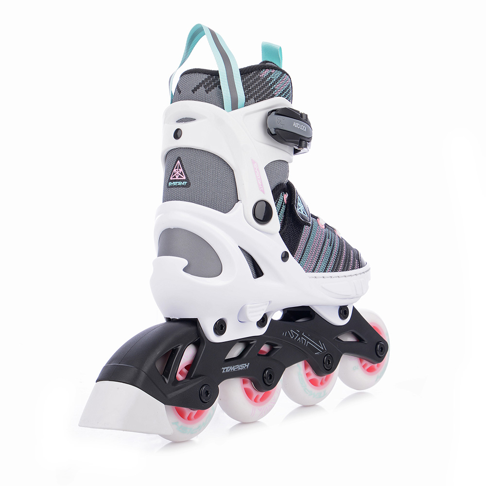TEMPISH SYSTENT DUO ROLLER SKATES/ΠΑΓΟΠΕΔΙΛΑ ΑΥΞΟΜΕΙΟΥΜΕΝΑ IN-LINE (No 33-36) BLACK/WHITE - Image 5