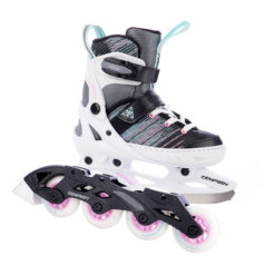 TEMPISH SYSTENT DUO ROLLER SKATES/ΠΑΓΟΠΕΔΙΛΑ ΑΥΞΟΜΕΙΟΥΜΕΝΑ IN-LINE (No 33-36) BLACK/WHITE