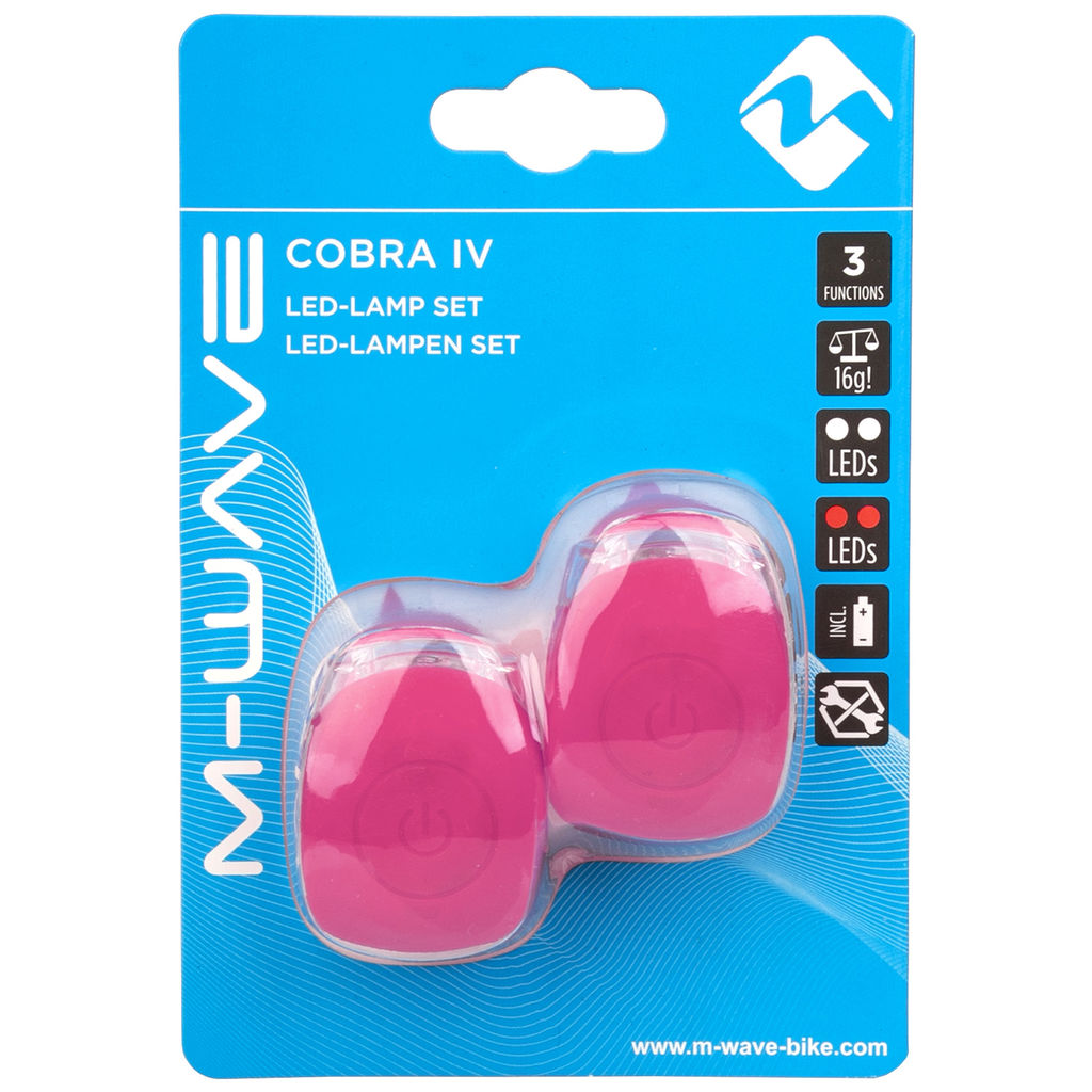 M-WAVE ΣΕΤ ΦΩΤΑΚΙΑ ΠΟΔΗΛΑΤΟΥ ΣΙΛΙΚΟΝΗΣ COBRA IV ΡΟΖ 220638 - Image 2