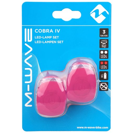 M-WAVE ΣΕΤ ΦΩΤΑΚΙΑ ΠΟΔΗΛΑΤΟΥ ΣΙΛΙΚΟΝΗΣ COBRA IV ΡΟΖ 220638 - Image 2