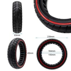 Alternative view of eWHEEL ΕΛΑΣΤΙΚΟ SOLID (ΣΥΜΠΑΓΕΣ) 60/70-6.5/B44mm ΓΙΑ ΗΛΕΚΤΡΙΚΑ ΠΑΤΙΝΙΑ RED LINE