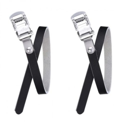 BRN ΛΟΥΡΙΑ ΔΕΡΜΑΤΙΝΑ ΖΕΥΓΟΣ ΓΙΑ ΚΑΛΟΥΠΙΕΔΕΣ TOE-STRAPS ΜΑΥΡΑ CI11N