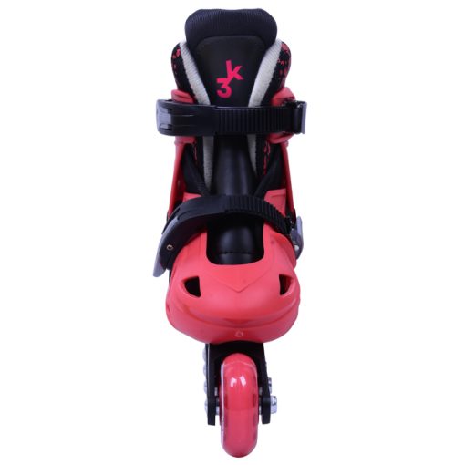 ΑΘΛΟΠΑΙΔΙΑ 3Κ ΠΑΤΙΝΙΑ ROLLER SKATES ΑΥΞΟΜΕΙΟΥΜΕΝΑ IN-LINE ΚΟΚΚΙΝΟ/ΜΑΥΡΟ (No 35-38) - Image 3