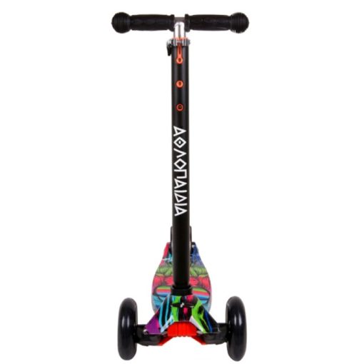 ΑΘΛΟΠΑΙΔΙΑ 3K ΠΑΤΙΝΙ SCOOTER ΤΡΙΤΡΟΧΟ ΜΕ ΦΩΤΙΖΟΜΕΝΑ ΡΟΔΑΚΙΑ ΜΑΥΡΟ - Image 2