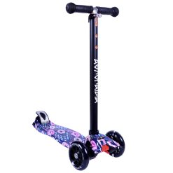 ΑΘΛΟΠΑΙΔΙΑ 3K ΠΑΤΙΝΙ SCOOTER ΤΡΙΤΡΟΧΟ ΜΕ ΦΩΤΙΖΟΜΕΝΑ ΡΟΔΑΚΙΑ ΜΑΥΡΟ