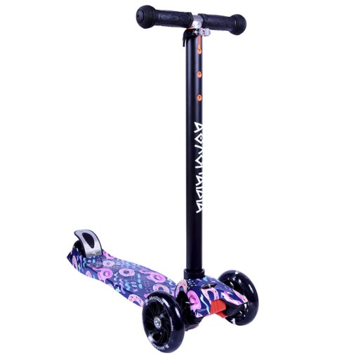 ΑΘΛΟΠΑΙΔΙΑ 3K ΠΑΤΙΝΙ SCOOTER ΤΡΙΤΡΟΧΟ ΜΕ ΦΩΤΙΖΟΜΕΝΑ ΡΟΔΑΚΙΑ ΜΑΥΡΟ