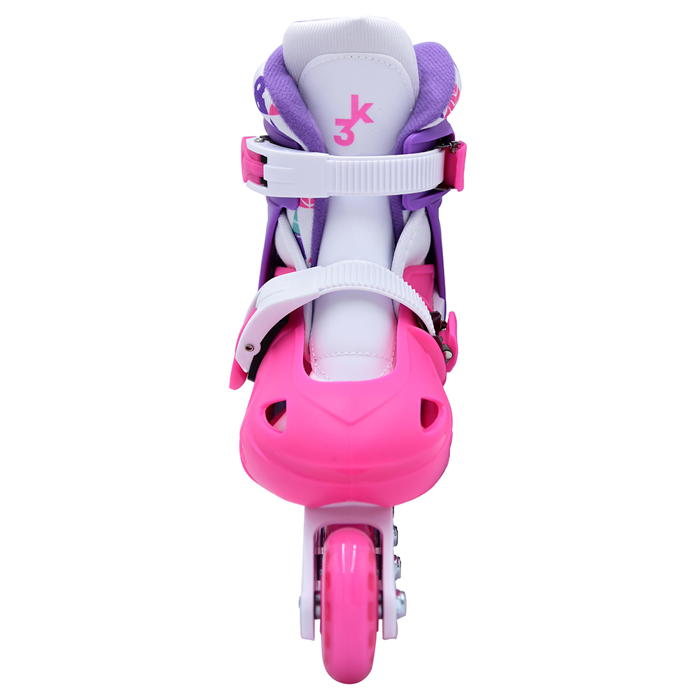 ΑΘΛΟΠΑΙΔΙΑ 3Κ ΠΑΤΙΝΙΑ ROLLER SKATES ΑΥΞΟΜΕΙΟΥΜΕΝΑ IN-LINE ΦΟΥΞΙΑ/ΜΩΒ/ΛΕΥΚΟ (No 35-38) - Image 3