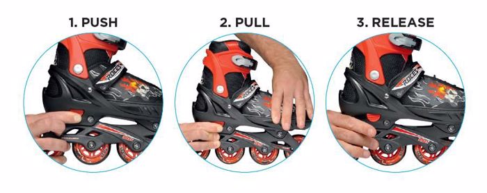 ΑΘΛΟΠΑΙΔΙΑ 3Κ ΠΑΤΙΝΙΑ ROLLER SKATES ΑΥΞΟΜΕΙΟΥΜΕΝΑ IN-LINE ΦΟΥΞΙΑ/ΜΩΒ/ΛΕΥΚΟ (No 35-38) - Image 5