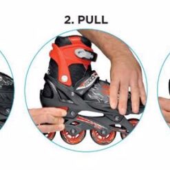 ΑΘΛΟΠΑΙΔΙΑ 3Κ ΠΑΤΙΝΙΑ ROLLER SKATES ΑΥΞΟΜΕΙΟΥΜΕΝΑ IN-LINE ΦΟΥΞΙΑ/ΜΩΒ/ΛΕΥΚΟ (No 35-38) - Image 5