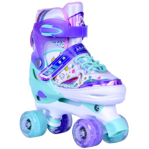 ΑΘΛΟΠΑΙΔΙΑ 3Κ ΠΑΤΙΝΙΑ ROLLER SKATES ΑΥΞΟΜΕΙΟΥΜΕΝΑ ΜΕΝΤΑ ΦΩΤΙΖΟΜΕΝΑ ΡΕΟΔΑΚΙΑ (No 35-38) - Image 2