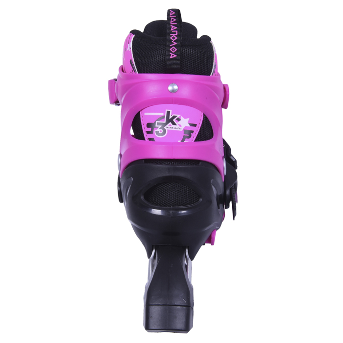 ΑΘΛΟΠΑΙΔΙΑ 3Κ ΠΑΤΙΝΙΑ ROLLER SKATES ΑΥΞΟΜΕΙΟΥΜΕΝΑ IN-LINE ΡΟΖ (No 39-42) - Image 3