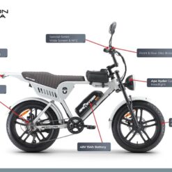 APERYDER GENON ULTRA 20” FAT BIKE ΗΛΕΚΤΡΙΚΟ ΠΟΔΗΛΑΤΟ/SCOOTER 48V/15AH (720WH) 7sp GREY - Image 4