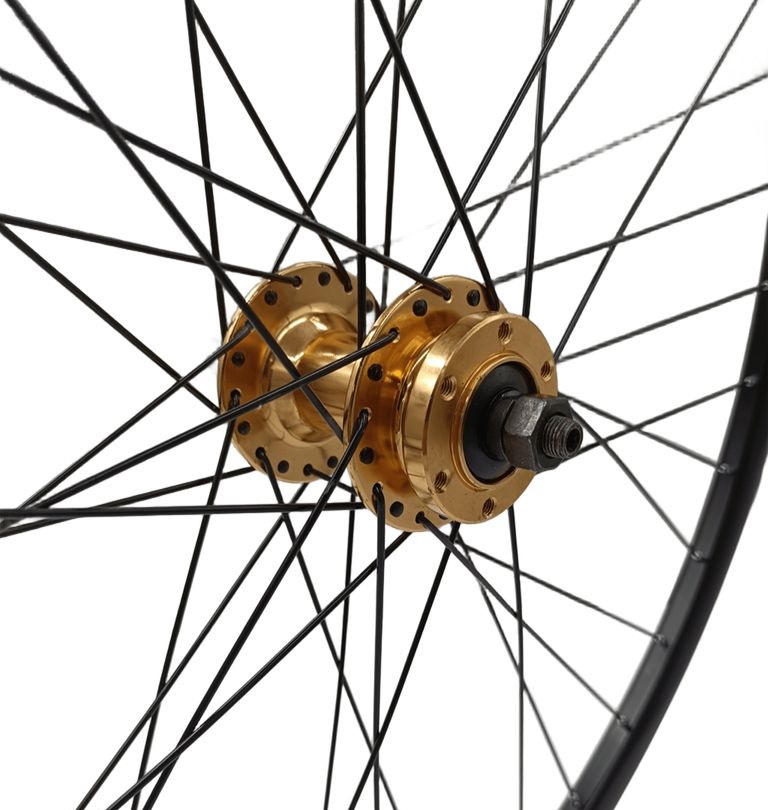 OLYMPUS ΤΡΟΧΟΣ ΔΙΠΑΤΟΣ 28”- 29” ΟΠΙΣΘΙΟΣ ΒΙΔΩΤΟ DISC 6 BOLT ΜΑΥΡΗ ΑΚΤΙΝΑ ΧΡΥΣΟ ΚΕΝΤΡΟ - Image 3