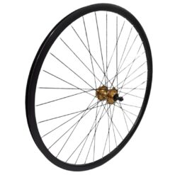 OLYMPUS ΤΡΟΧΟΣ ΔΙΠΑΤΟΣ 28”- 29” ΟΠΙΣΘΙΟΣ ΒΙΔΩΤΟ DISC 6 BOLT ΜΑΥΡΗ ΑΚΤΙΝΑ ΧΡΥΣΟ ΚΕΝΤΡΟ