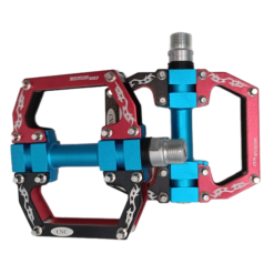 Alternative view of SOLDIER ΖΕΥΓΟΣ ΠΕΤΑΛΙΑ ΑΛΟΥΜΙΝΙΟΥ CNC MTB 9/16” BLACK/RED/BLUE -102