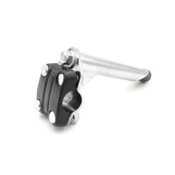 ΛΑΙΜΟΣ ΠΟΔΗΛΑΤΟΥ ΑΠΛΟΣ BMX 22,2mm BLACK/SILVER