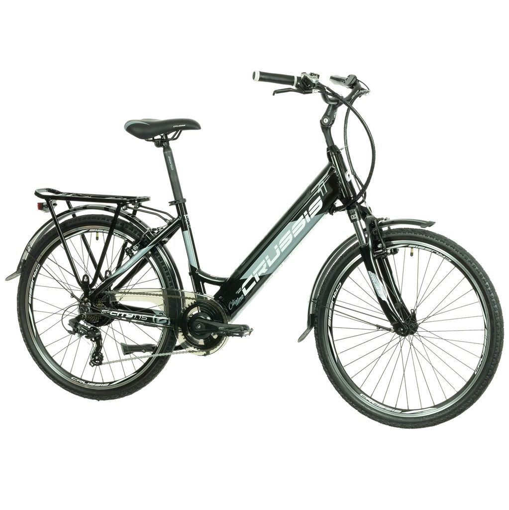 CRUSSIS E-CITY ΗΛΕΚΤΡΙΚΟ ΠΟΔΗΛΑΤΟ ΠΟΛΗΣ 26” ALLOY 7sp 13AH BLACK 2024