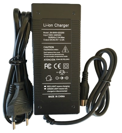 ΦΟΡΤΙΣΤΗΣ ΓΙΑ ΜΠΑΤΑΡΙΑ ΛΙΘΙΟΥ ΠΑΤΙΝΙΟΥ-E-BIKE 36V (LiNiCoMn 10s 42V) 2A ΒΥΣΜΑ RCA 10mm