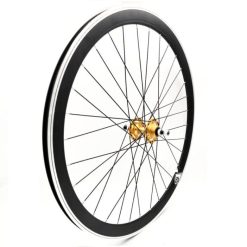 ΤΡΟΧΟΣ FIXED ΟΠΙΣΘΙΟΣ 28'' BLACK-GOLD ΠΡΟΦΙΛ 45mm ΚΛΕΙΣΤΑ ΡΟΥΛΕΜΑΝ