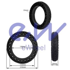 Alternative view of eWHEEL SOLID HONEYCOMB V3 ΕΛΑΣΤΙΚΟ ΓΙΑ ΗΛΕΚΤΡΙΚΟ ΠΑΤΙΝΙ XIAOMI 8.5X2.0